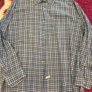 Vineyard Vines Men's Blue Plaid Shirt